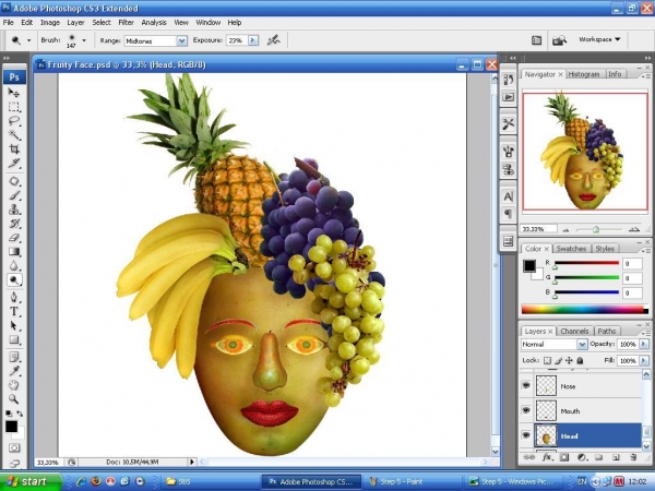 Creation of Fruity Beauty: Step 5